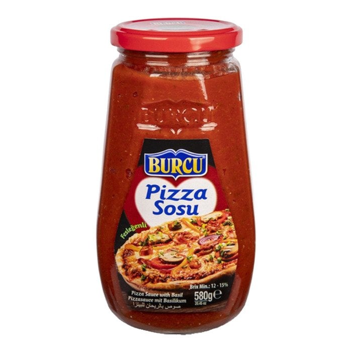 Burcu Pizza Sosu Fesleğenli 580Gr